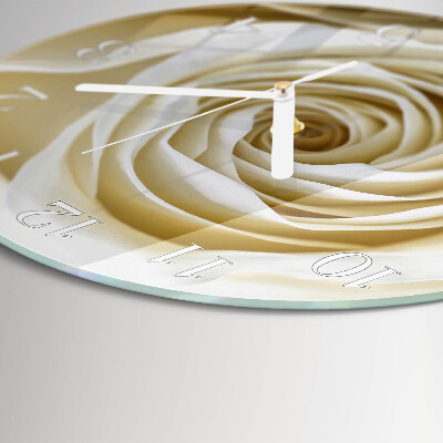 Glas wanduhr Rose