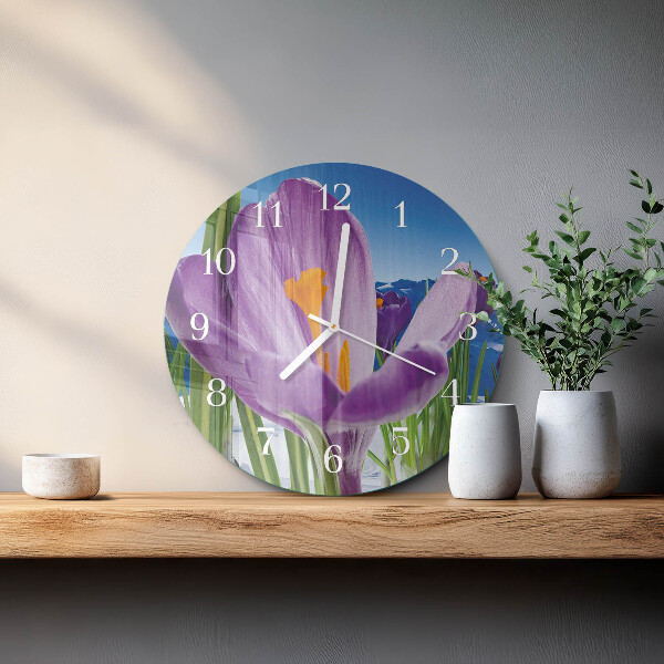Glas wanduhr Frühling