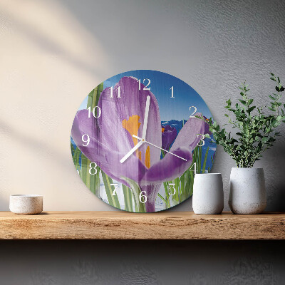 Glas wanduhr Frühling