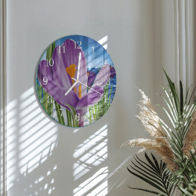 Glas wanduhr Frühling