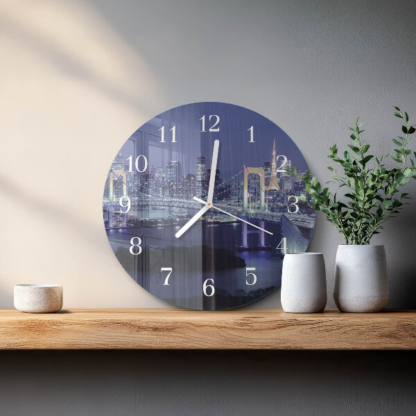 Glas wanduhr Brücke
