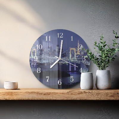Glas wanduhr Brücke