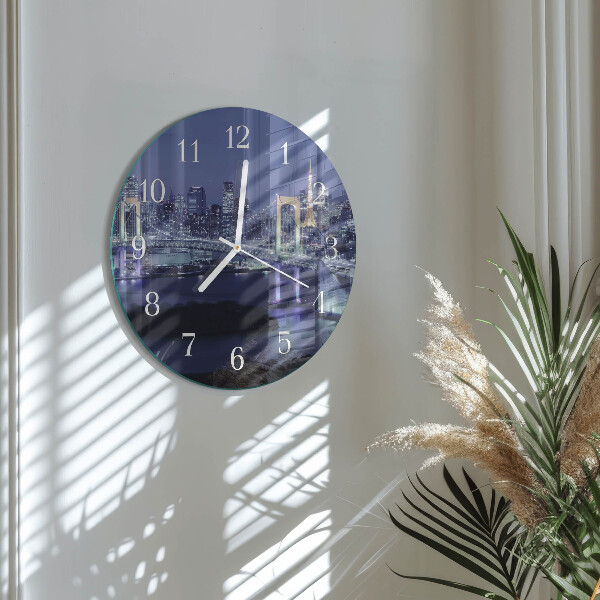Glas wanduhr Brücke