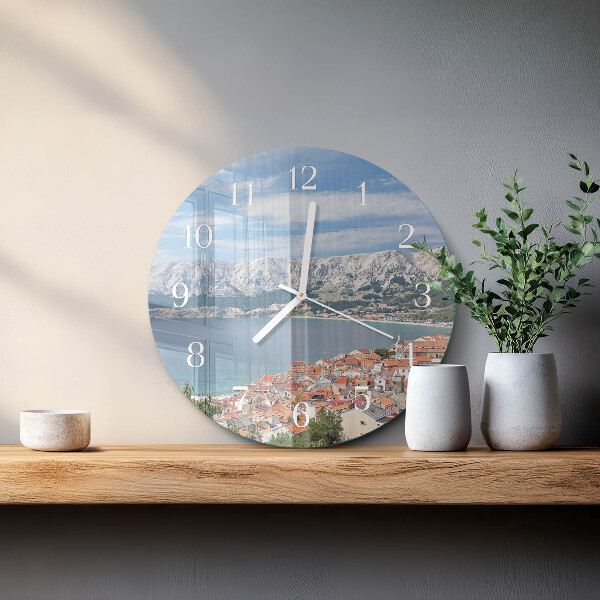 Glas wanduhr Bucht
