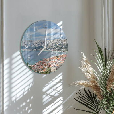 Glas wanduhr Bucht