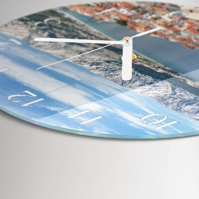 Glas wanduhr Bucht