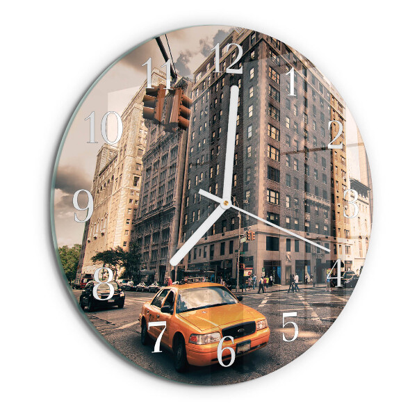 Glas wanduhr Taxi