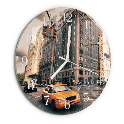 Glas wanduhr Taxi