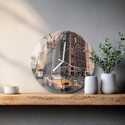 Glas wanduhr Taxi