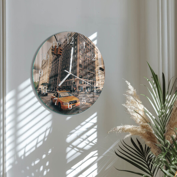 Glas wanduhr Taxi