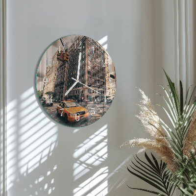 Glas wanduhr Taxi