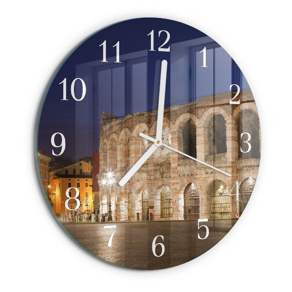 Glas wanduhr Nachtlicht
