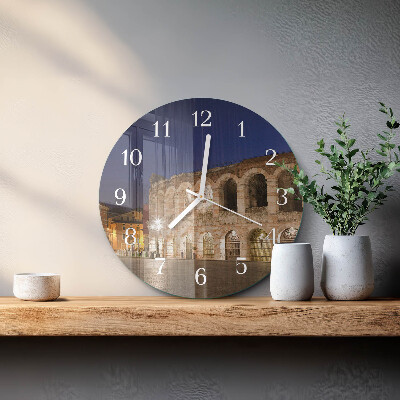 Glas wanduhr Nachtlicht