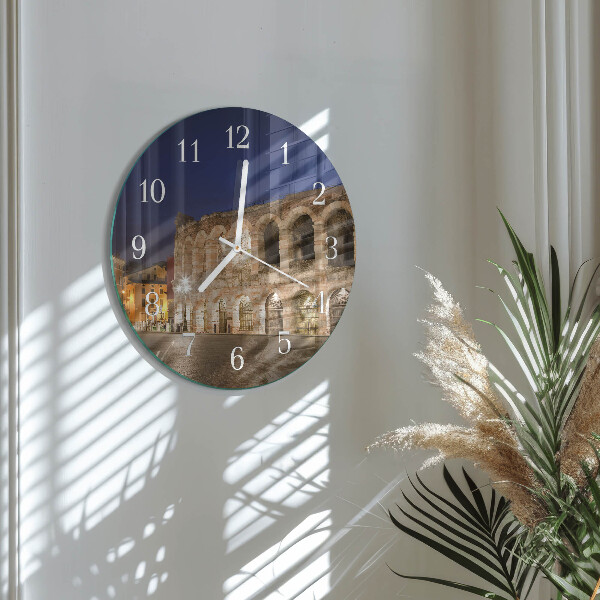 Glas wanduhr Nachtlicht