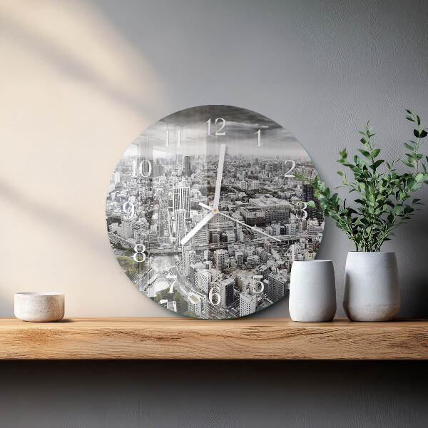Glas wanduhr Stadt