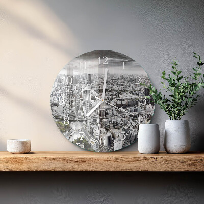 Glas wanduhr Stadt