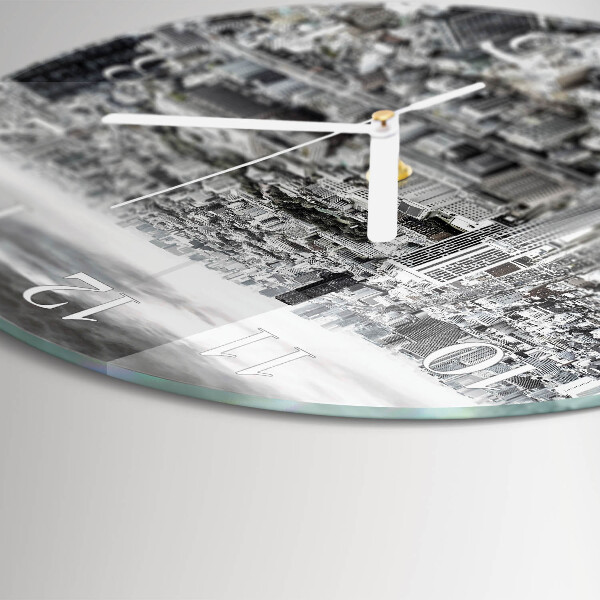 Glas wanduhr Stadt