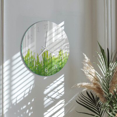 Glas wanduhr Gras