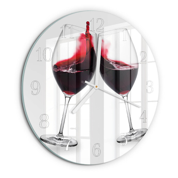 Glas wanduhr Wein