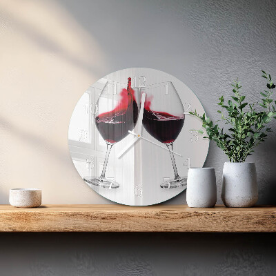 Glas wanduhr Wein