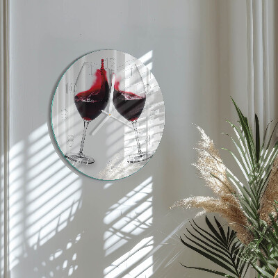 Glas wanduhr Wein