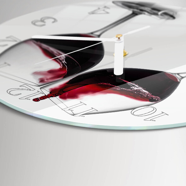 Glas wanduhr Wein