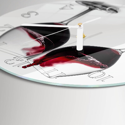 Glas wanduhr Wein