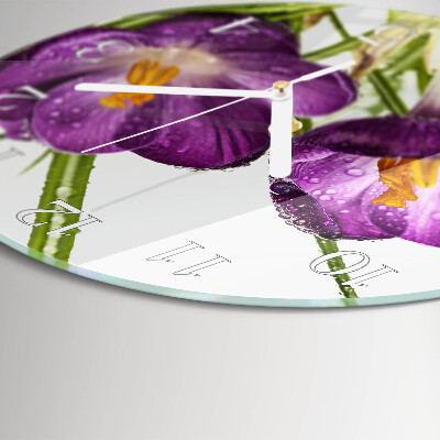 Glas wanduhr Krokusse