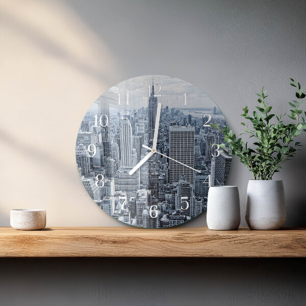 Glas wanduhr Stadt