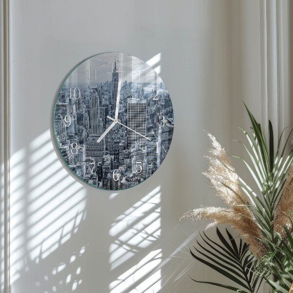 Glas wanduhr Stadt