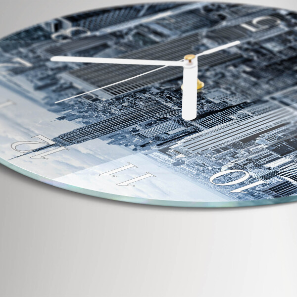 Glas wanduhr Stadt