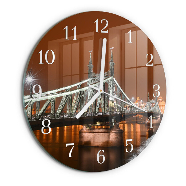 Glas wanduhr Brücke