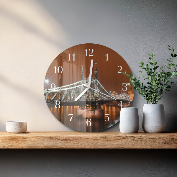 Glas wanduhr Brücke