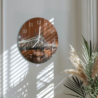 Glas wanduhr Brücke