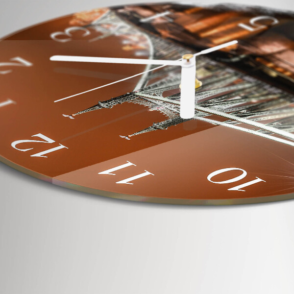Glas wanduhr Brücke