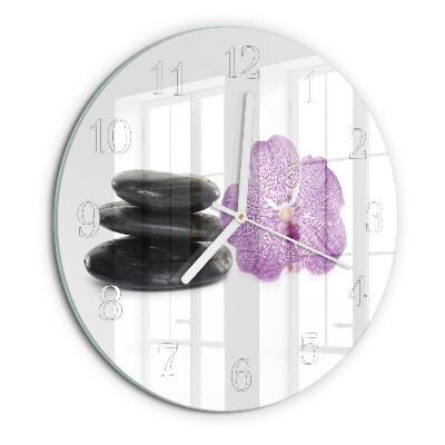 Glas wanduhr Steine
