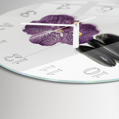 Glas wanduhr Steine