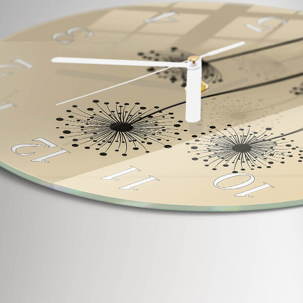 Glas wanduhr Blumen