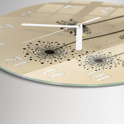 Glas wanduhr Blumen