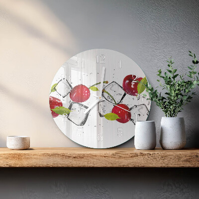 Glas wanduhr Kirscheis
