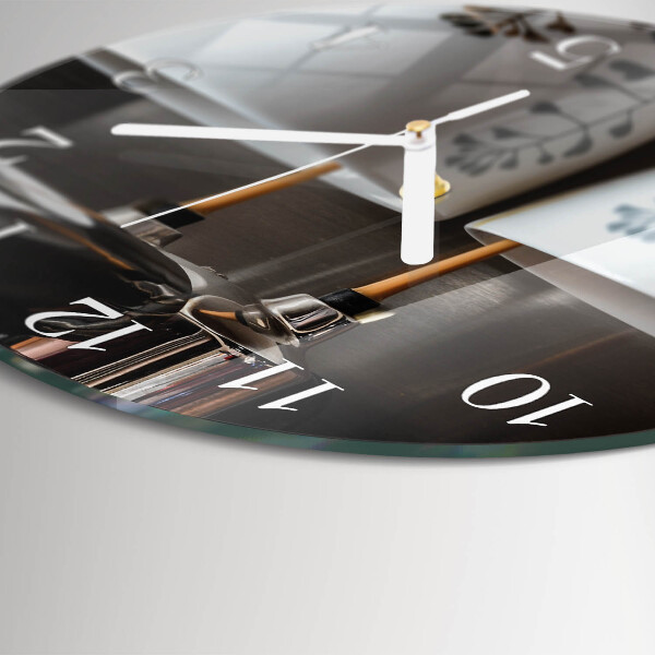 Glas wanduhr Kaffeemaschine