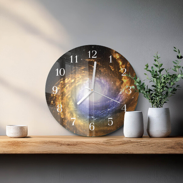 Glas wanduhr Kosmos