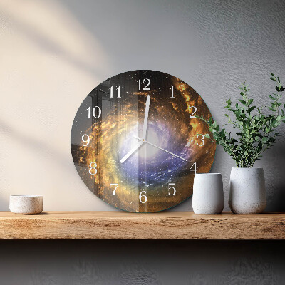Glas wanduhr Kosmos