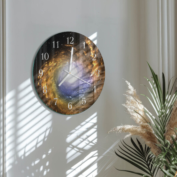 Glas wanduhr Kosmos