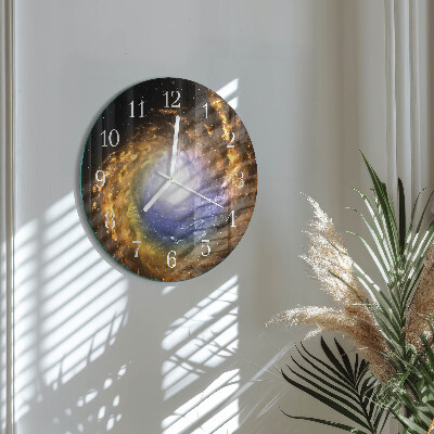 Glas wanduhr Kosmos