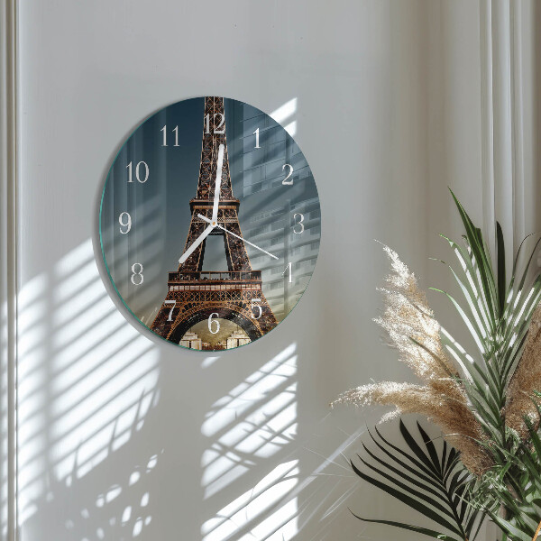 Glas wanduhr Eiffelturm