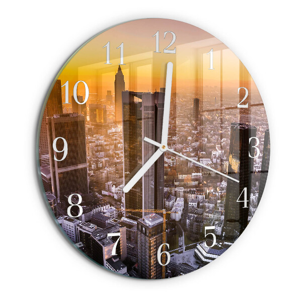 Glas wanduhr Sonnenuntergang