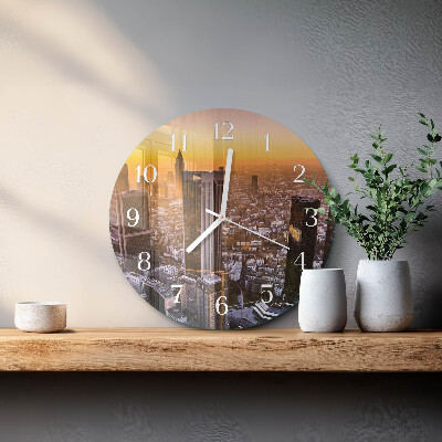 Glas wanduhr Sonnenuntergang