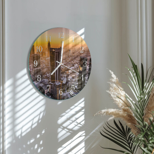 Glas wanduhr Sonnenuntergang