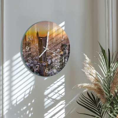Glas wanduhr Sonnenuntergang